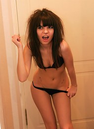 18yo emo teen shows sexy smoking action up close